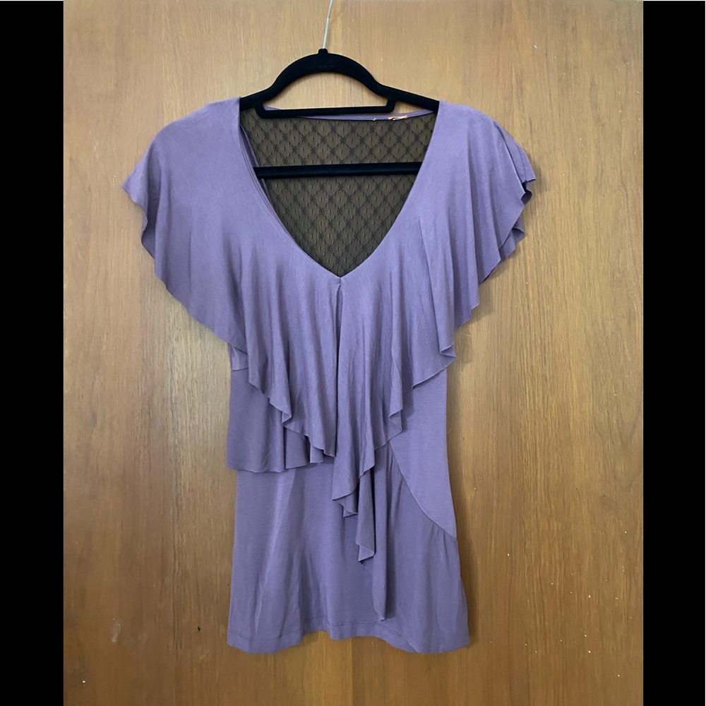 Drapey Flutter Sleeve Blouse